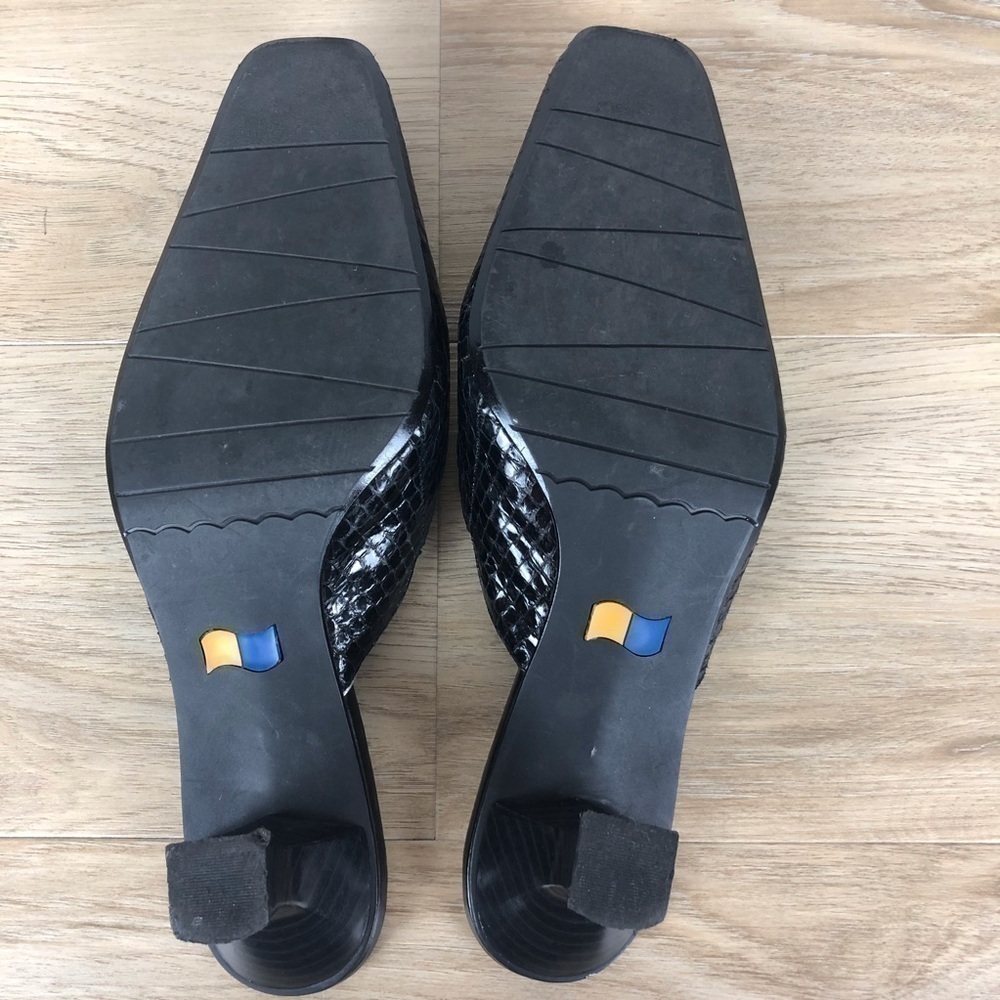 Blk Faux Snakeskin Mule Cloudwalker Sz 8.5W - Picture 3 of 8